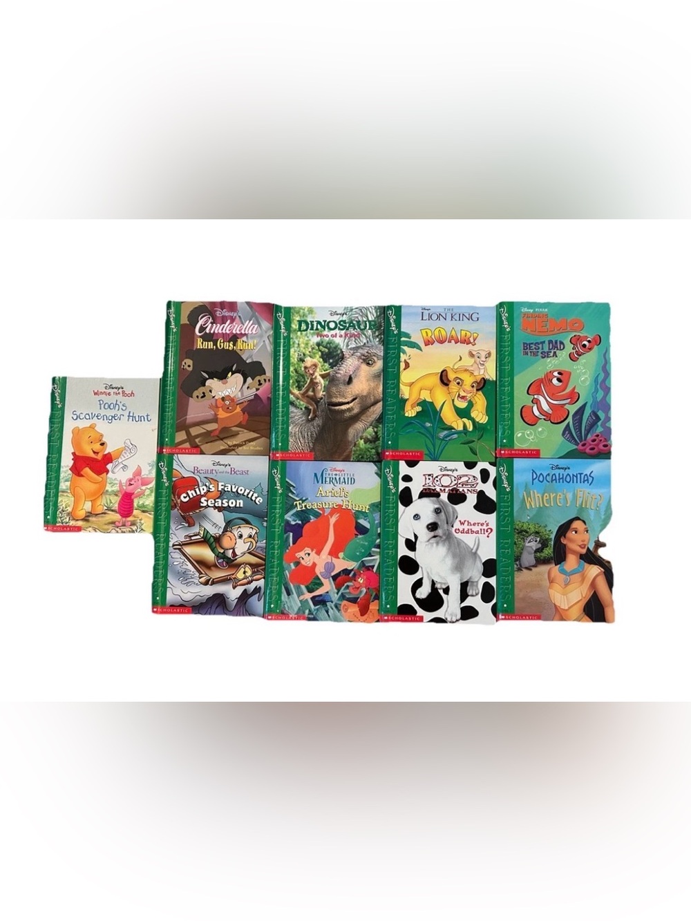 Disney First Readers Book Lot Level 1 Scholastic Winnie Pooh Lion King Nemo 9pc